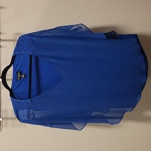 I.N. Studio Womans Cobalt Blue 2x Womans Blouse